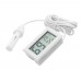 3Pcs Mini LCD Digital Thermometer Hygrometer Fridge Freezer Temperature Humidity Meter White Egg Inc