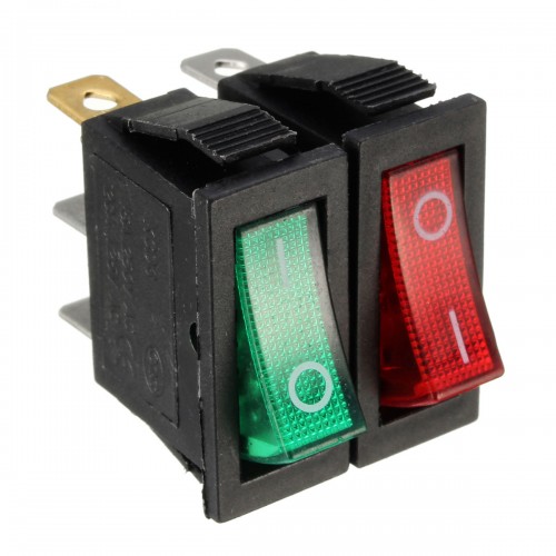 Large Rectangle Rocker Switch LED Lighted Car Dash Boat 3-Pin SPST 12V