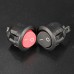 Mini Round Black 2 Pin SPST ON-OFF Rocker Switch Button